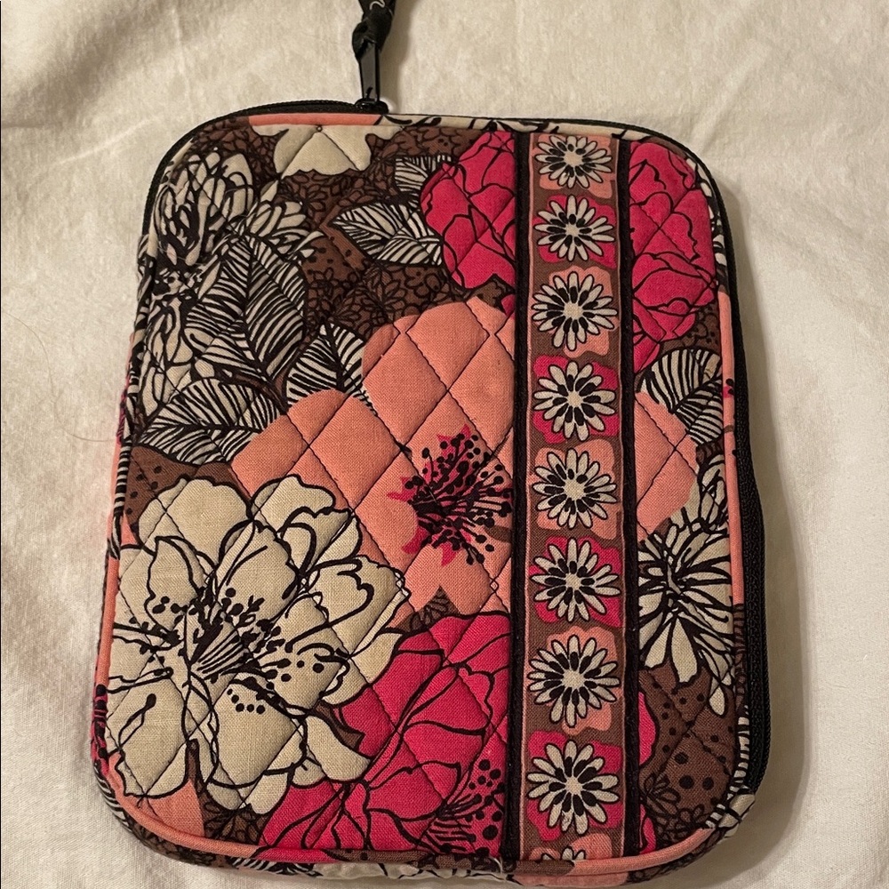 Vera Bradley Pink and Brown Floral Pouch
